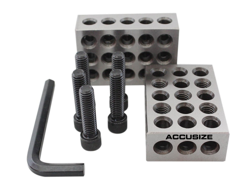 Ultra Precision 1-2-3 Block Set with Screws in a Plastic Case,