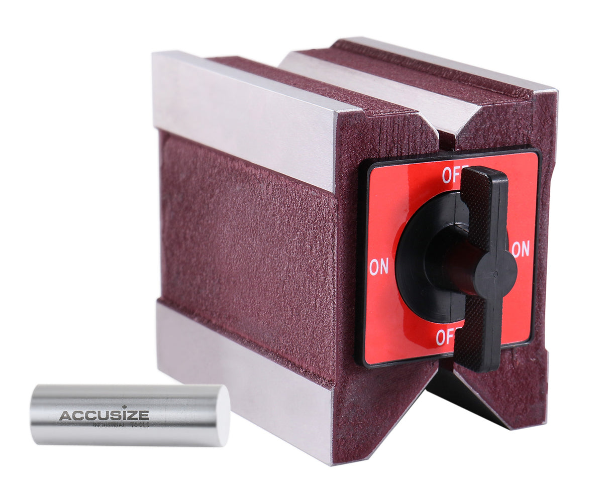 Magnetic V-Block, 3-3/4'' by 2-3/4'' by 4'', Eg08-1105