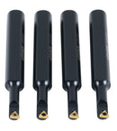 4pc Indexable Mini Boring Bar Set, 95° & 91° Entry Angle, Carbide TiN Coated TCMT520 Inserts, EJ99-2178
