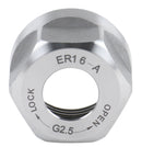 Hex ER16 Collet Nut, Slotted ER32 & ER40 Collet Nut, Balanced to 18,000 RPM at G2.5