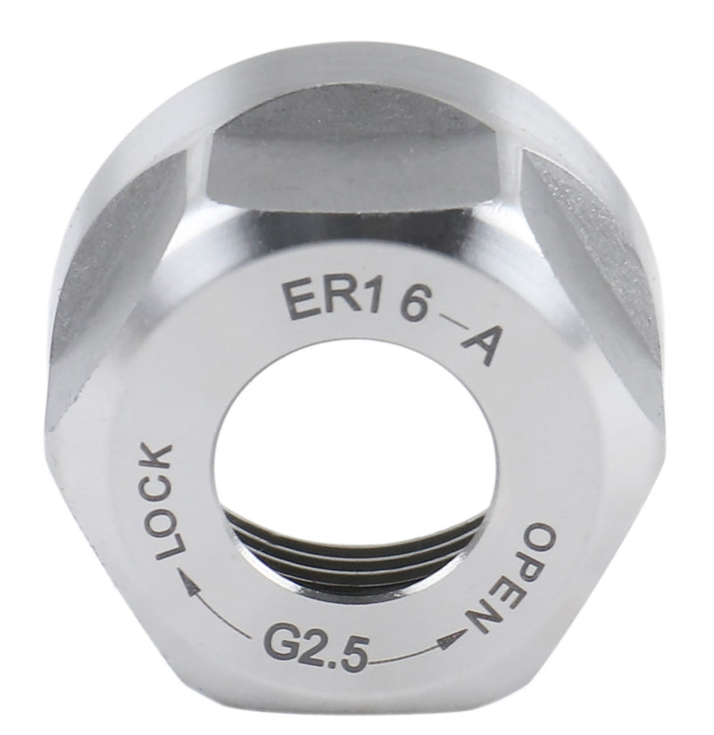 Écrou de serrage hexagonale ER16-A, équilibré à 20 000 tr/min à G2.5, ER16-ANUT