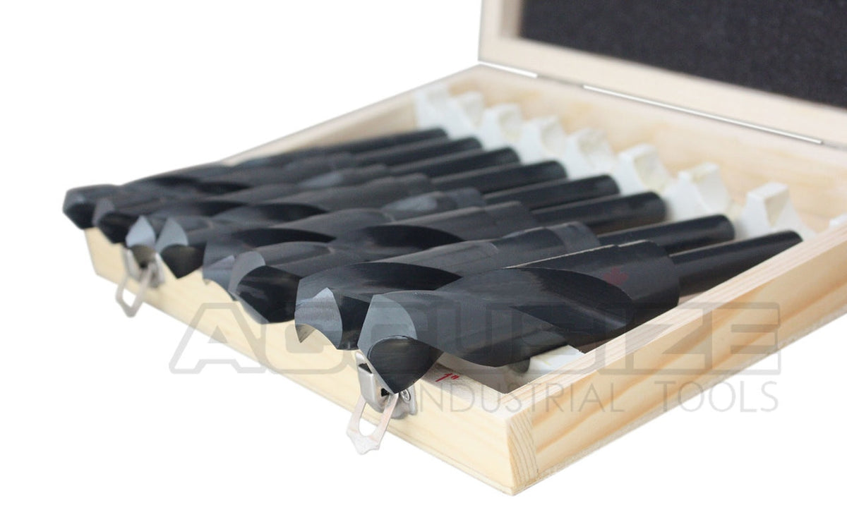 H516-6502, 8 ps/set HSS 1/2" Shank Silver & Deming Drills