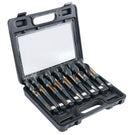 M35 (H.S.S.+5% Cobalt) 1/2" Shank and Drill - 9/16" to 1", Set of 8 Pieces, H516-6507