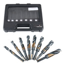 M35 (H.S.S.+5% Cobalt) 1/2" Shank and Drill - 9/16" to 1", Set of 8 Pieces, H516-6507