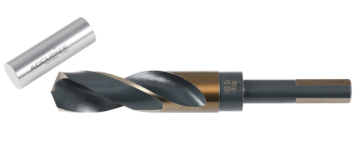 M35 (H.S.S.+5% Cobalt) 1/2" Shank and Drill - 9/16" to 1", Set of 8 Pieces, H516-6507