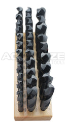 H516-6506, 32 PS/SET HSS 1/2" SHANK S&D DRILL SET 33/64" to 1" by 64THS, 118° POINT