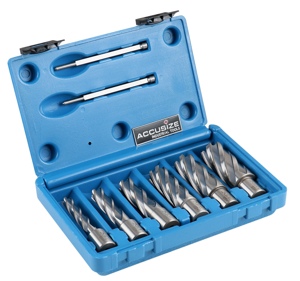 Hss Annular Cutter Set, 2'' Cutting Depth, 7/16'' to 1-1/16'' Slugger Cutter, 8 Pcs/Set, Hcs2-0000