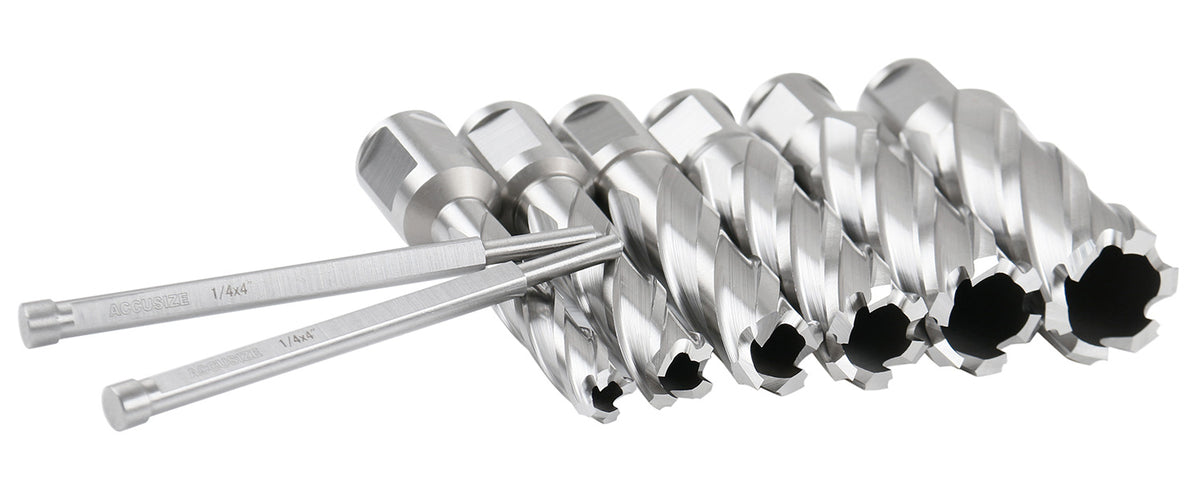 Hss Annular Cutter Set, 2'' Cutting Depth, 7/16'' to 1-1/16'' Slugger Cutter, 8 Pcs/Set, Hcs2-0000