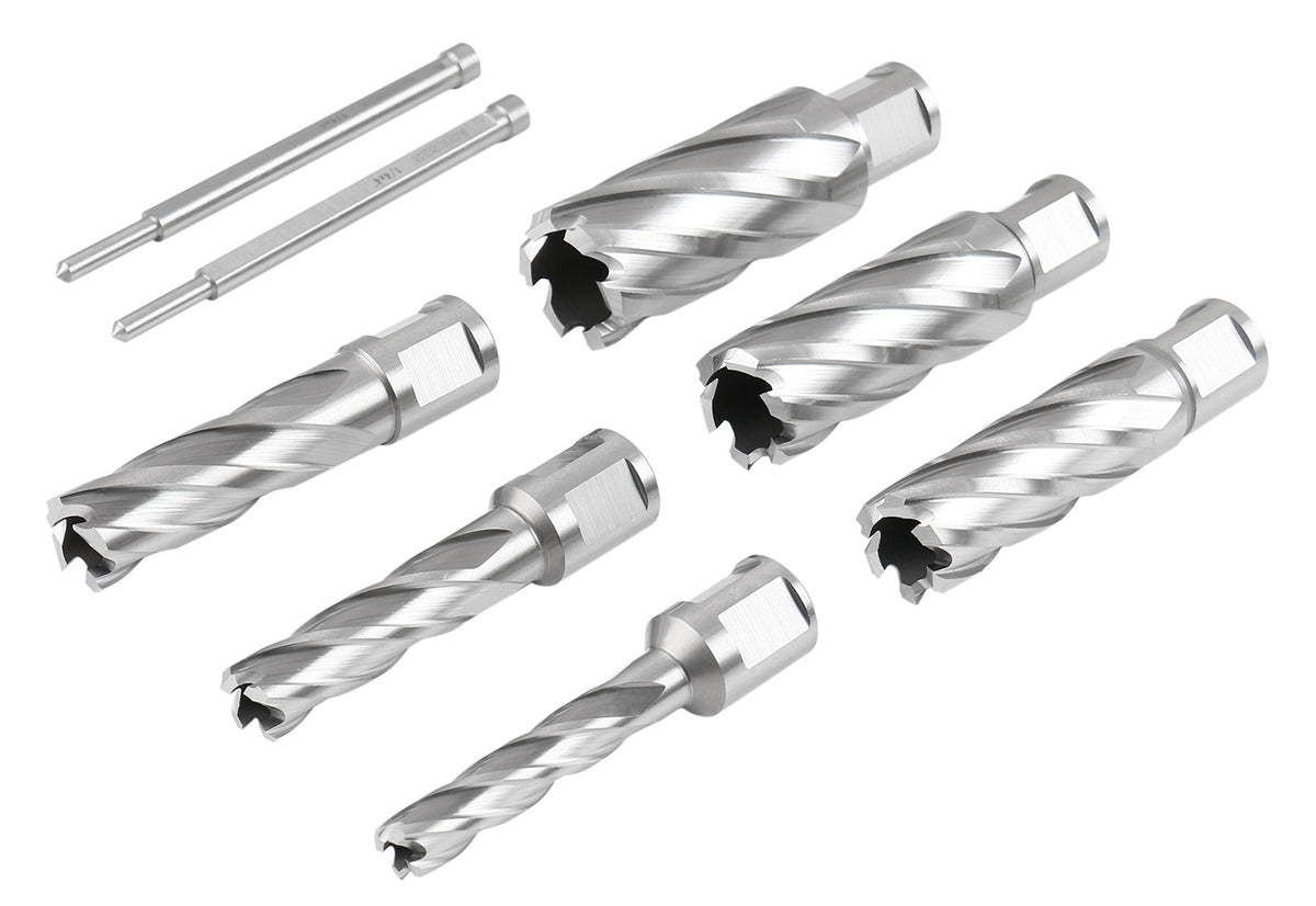 Hss Annular Cutter Set, 2'' Cutting Depth, 7/16'' to 1-1/16'' Slugger Cutter, 8 Pcs/Set, Hcs2-0000