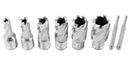 1" Depth Cutter 8pcs HSS Annular Cutters Set, 7/16", 9/16", 11/16", 13/16", 15/16", 1-1/16", HSS1-0000