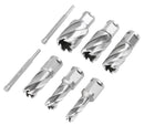 1" Depth Cutter 8pcs HSS Annular Cutters Set, 7/16", 9/16", 11/16", 13/16", 15/16", 1-1/16", HSS1-0000