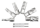 1" Depth Cutter 8pcs HSS Annular Cutters Set, 7/16", 9/16", 11/16", 13/16", 15/16", 1-1/16", HSS1-0000