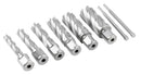 2" Depth Cutter 8pcs HSS Annular Cutters Set, 7/16", 9/16", 11/16", 13/16", 15/16", 1-1/16", HSS2-0000