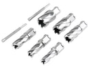 1" Depth Cutter 8pcs HSS Annular Cutters Set, 9/16", 5/8", 11/16", 13/16", 15/16", 1-1/16", HSS3-0000