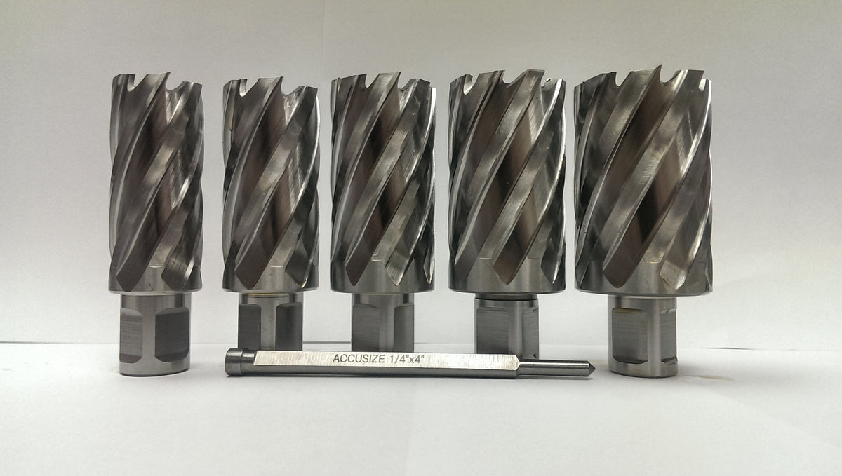 5pcs HSS Annular Cutters Set, 2" Depth Cutter, 1", 1-1/8", 1-1/4", 1-3/8", & 1-1/2", L1