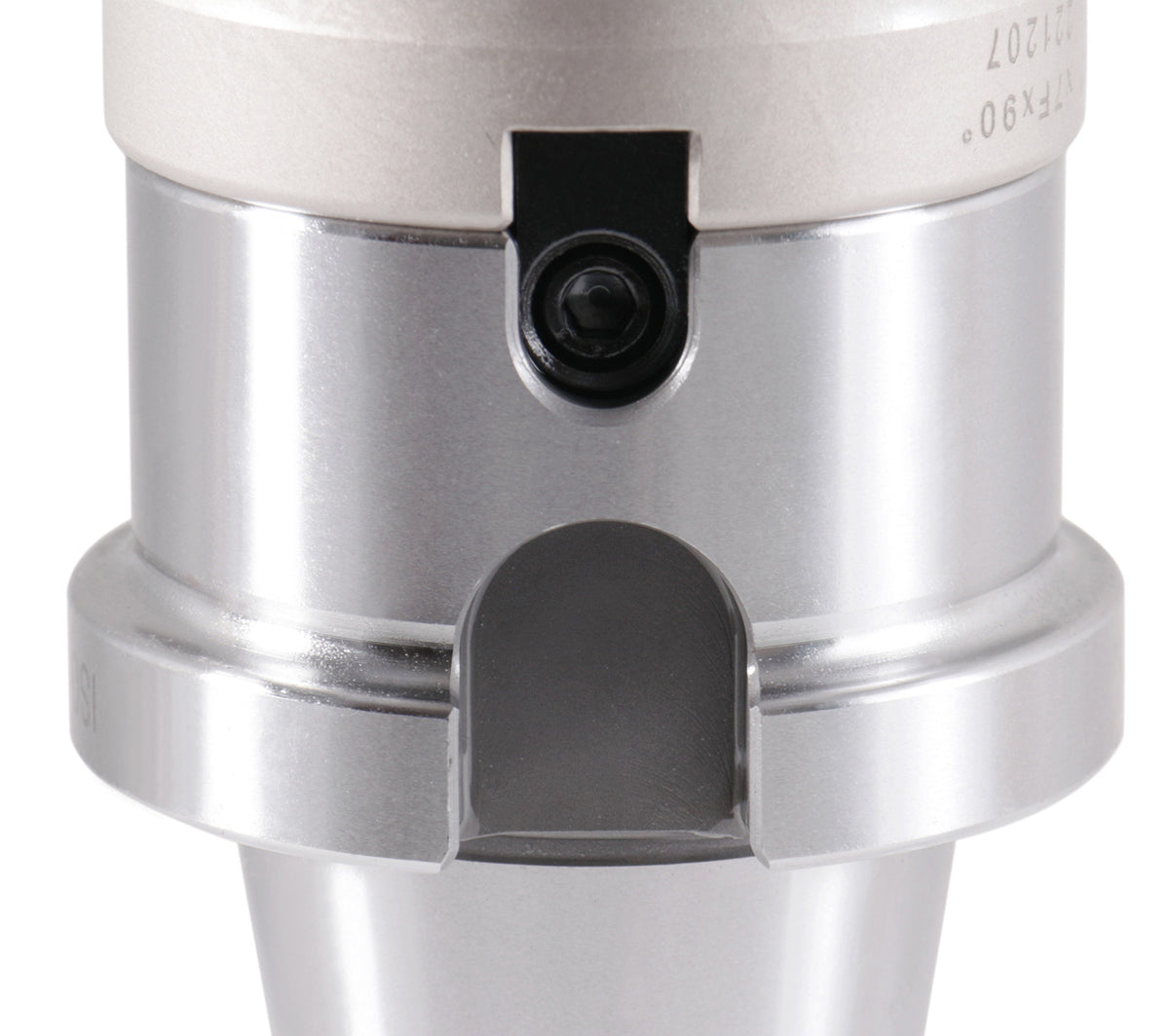 3" Dia.  7 FLute, 90° Square Shoulder Indexable Face Mill with 7pc APKT1604 Inserts Installed with ISO40 Face Mill Holder, #IS40-4518