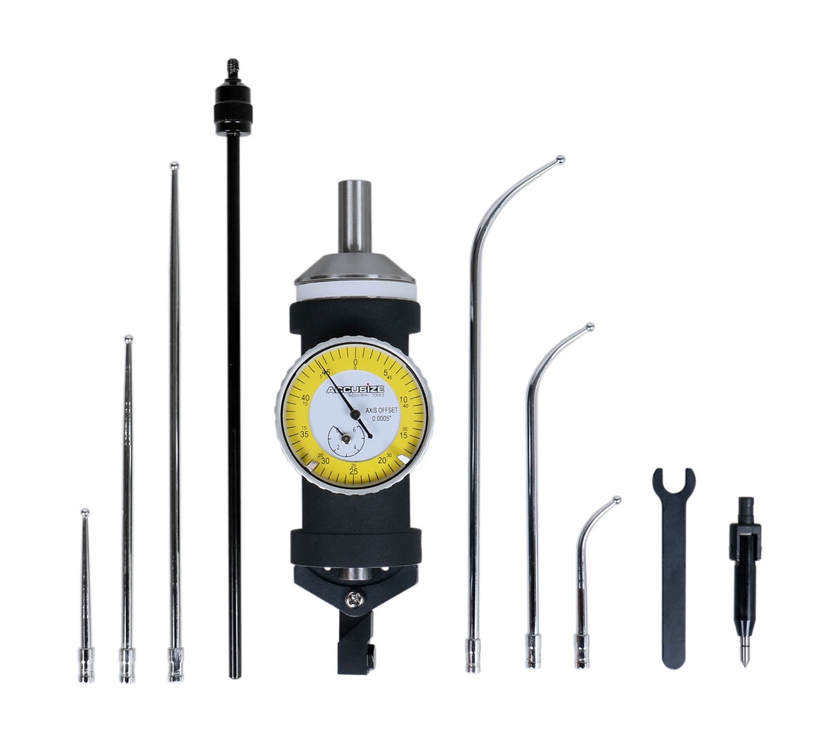 CO-Ax Indicators, White and Yellow Face, mm and inch