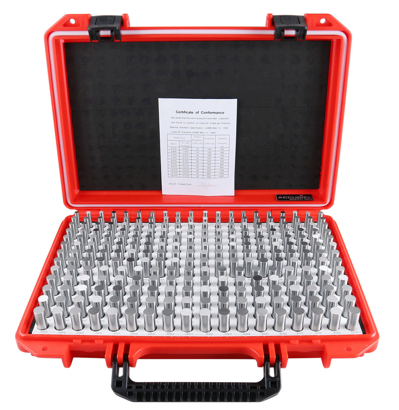 50 PCS 0.011-0.060" Pin Gauge Set Steel Gauge Pin Set With Storage Case