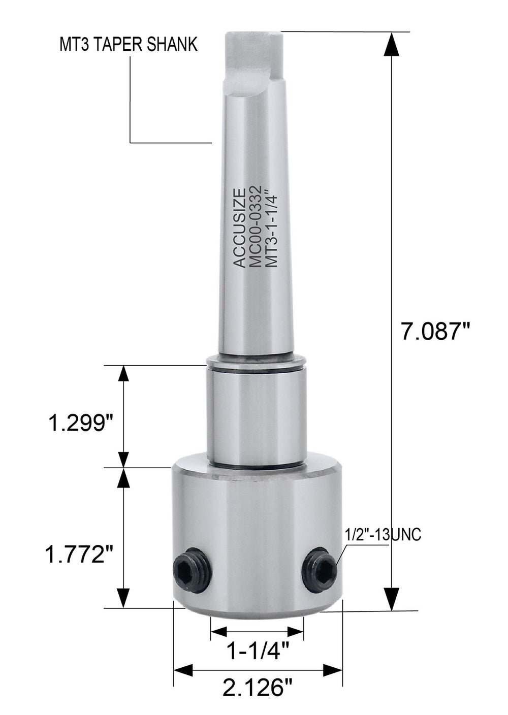 Attacco R8 A 3/4'' Weldon Per Fresatrici - Adattatore Per Frese Annulari Su Trapano A Colonna - Foto 2