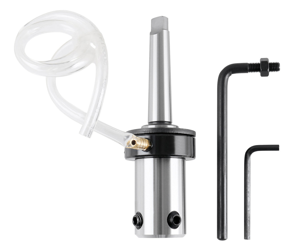 Mt2 to 3/4 inch Weldon Shank with Coolant System for Drill-Use Annular Cutter on Drill Press, Mc10-0002