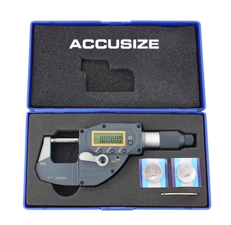 Bluetooth Digital Quick Micrometer, Absolute Origin Speed Mic Snap Indicating Lever Action, Gage IP65 Coolant Proof, Built In Wireless Transmission