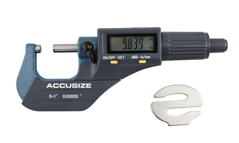 5pcs/set  0-5"x.00005" 2-Key Electronic Digital Micrometers,