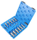 13 Pc 7/16'' to 1-1/16'' Hss Annular Cutters, 1'' Cutting Depth, 3/4'' Weldon Shank, with 2 Pilot Pins, Strong Box, N10