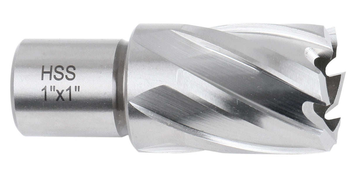 13 Pc 7/16'' to 1-1/16'' Hss Annular Cutters, 1'' Cutting Depth, 3/4'' Weldon Shank, with 2 Pilot Pins, Strong Box, N10