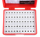 Accusize Industrial Tools 0.011''-0.060'', 50 Pc Steel Plug Pin Gage Set, Plus, Class Zz, P0(+)
