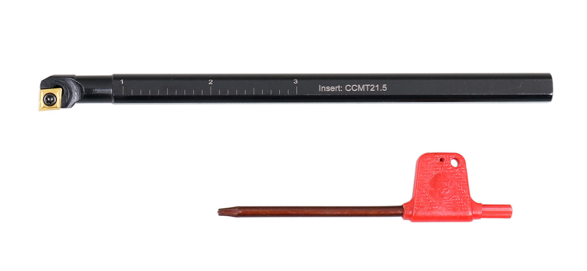 3/8'' by 6'' Rh Sclcr Indexable Boring Bar Tool Holder with Ccmt Insert, P252-S401x10(10 Pcs)