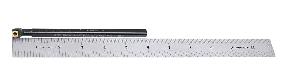3/8'' by 6'' Rh Sclcr Indexable Boring Bar Tool Holder with Ccmt Insert, P252-S401x10(10 Pcs)