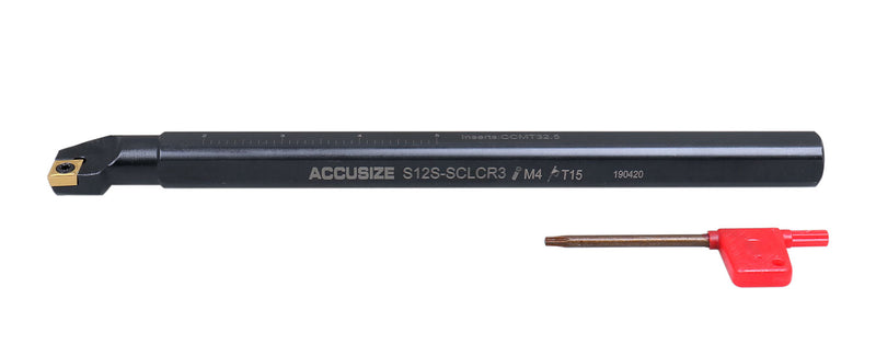3/4'' x 10'' Overall Length, Rh Sclcr Indexable Boring Bar with Ccmt32.5 Carbide Inserts, P252-S407