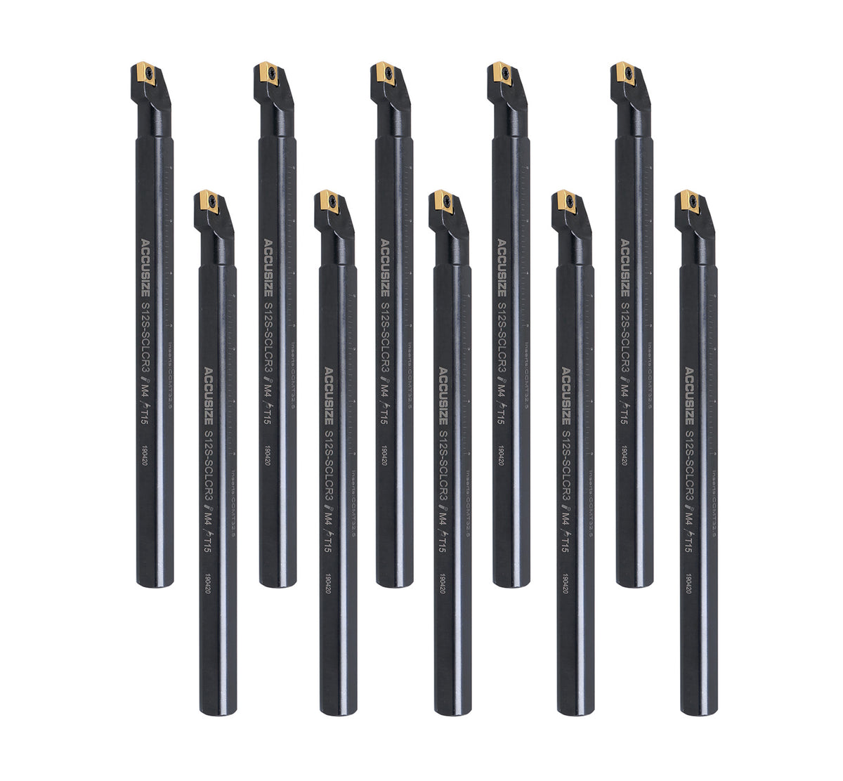 P252-S407x10, 10 Pcs of 3/4 x10'' RH SCLCR Indexable Boring Bar Tool Holder with CCMT Insert