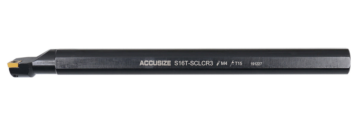 1'' by 12'' Overall Length, Rh Sclcr Indexable Boring Bar with Ccmt32.5 Carbide Inserts, P252-S408