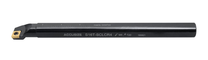 RH SCLCR Indexable Boring Bars with CCMT Inserts, Key included, Including 3/8", 1/2", 5/8", 3/4", 1", 1-1/4" & 1-1/2"