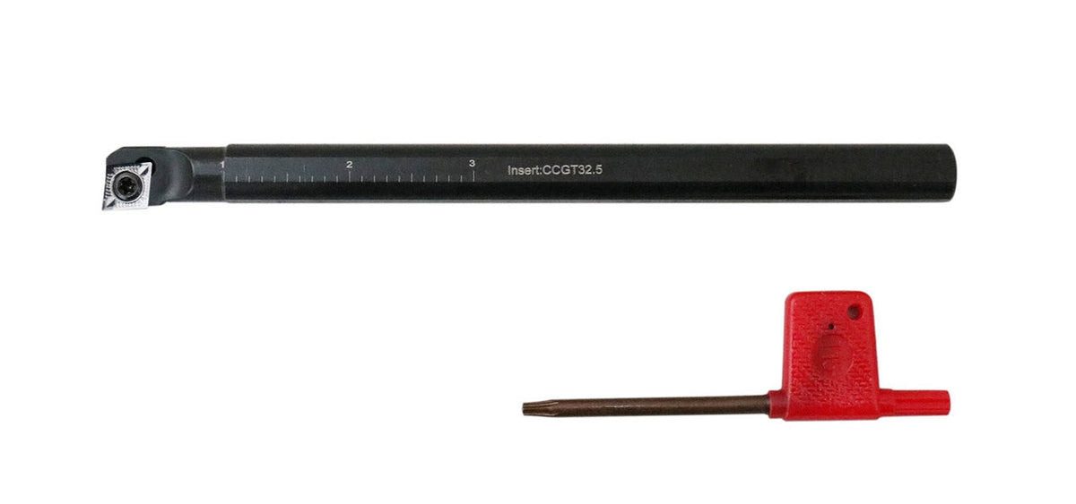 SCLCR 4 Pc Indexable Boring Bar Set for Cutting Aluminum, 14 Carbide CCGT32.51 Inserts, 1/2", 5/8", 3/4", & 1", P252-S528
