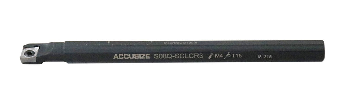 SCLCR 4 Pc Indexable Boring Bar Set for Cutting Aluminum, 14 Carbide CCGT32.51 Inserts, 1/2", 5/8", 3/4", & 1", P252-S528