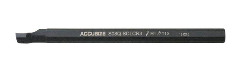 SCLCR Jeu de barres d'alésage indexables 4 pièces, 14 inserts en carbure CCGT32.51, 1/2", 5/8", 3/4", & 1", P252-S528