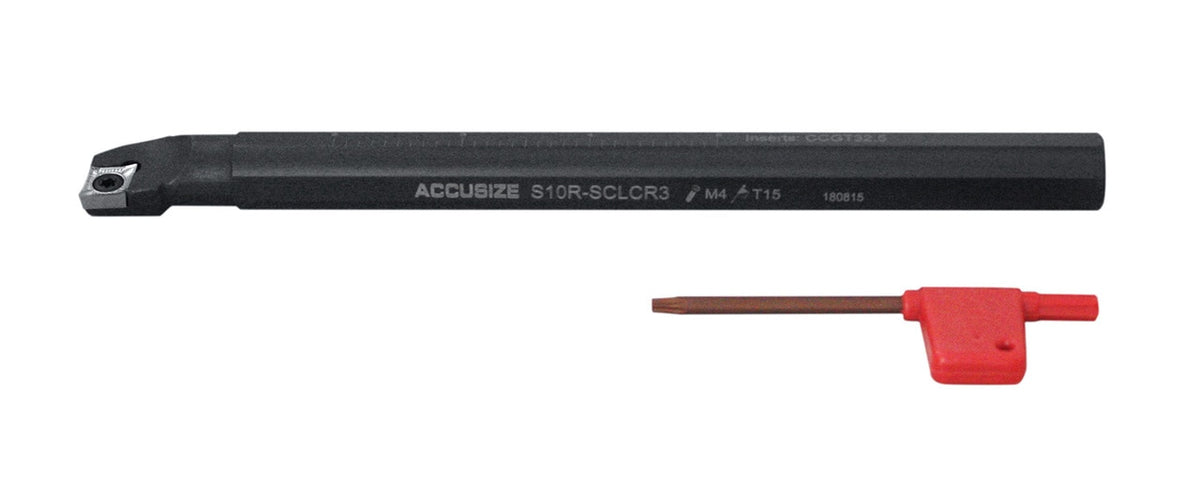 Barres d'alésage indexables RH SCLCR avec inserts pour couper l'aluminium, Clé incluse, y compris 1/2", 5/8", 3/4" & 1"