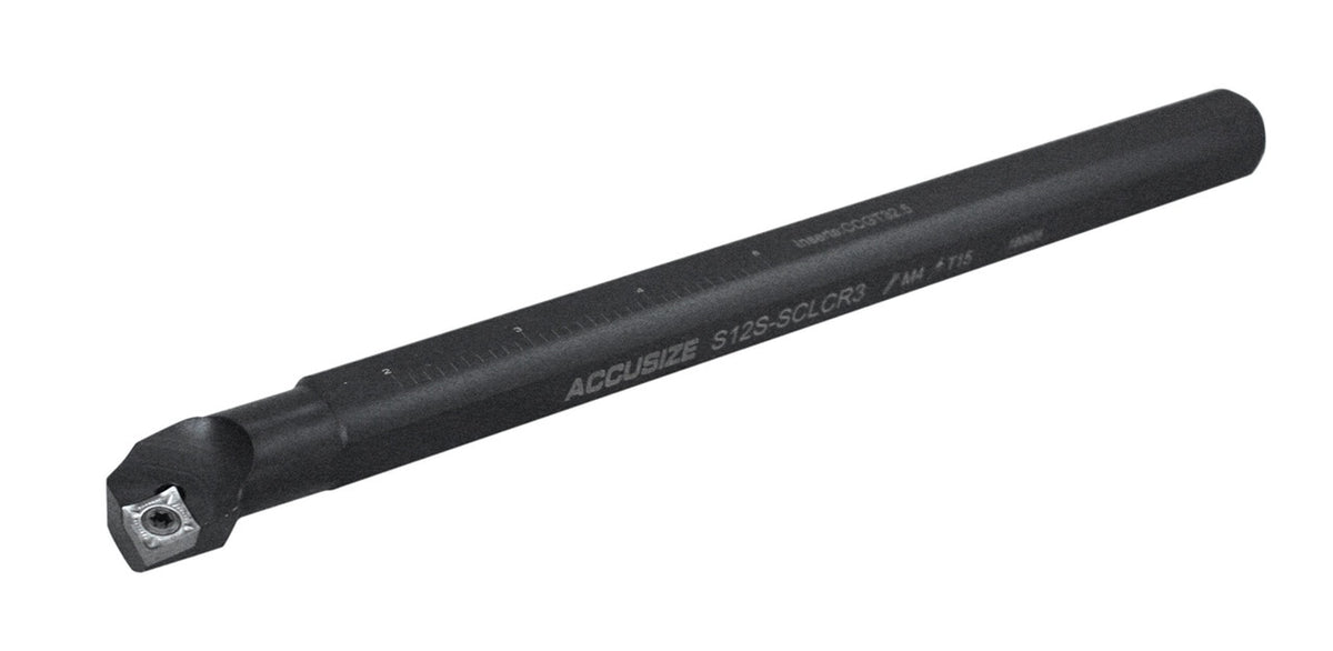 Barres d'alésage indexables RH SCLCR avec inserts pour couper l'aluminium, Clé incluse, y compris 1/2", 5/8", 3/4" & 1"