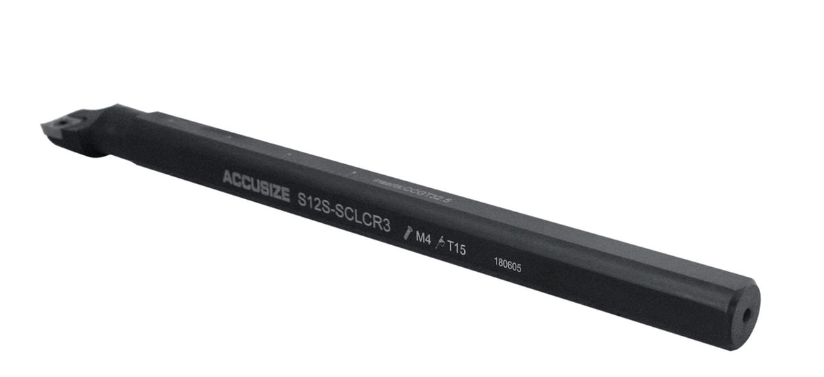 Barres d'alésage indexables RH SCLCR avec inserts pour couper l'aluminium, Clé incluse, y compris 1/2", 5/8", 3/4" & 1"