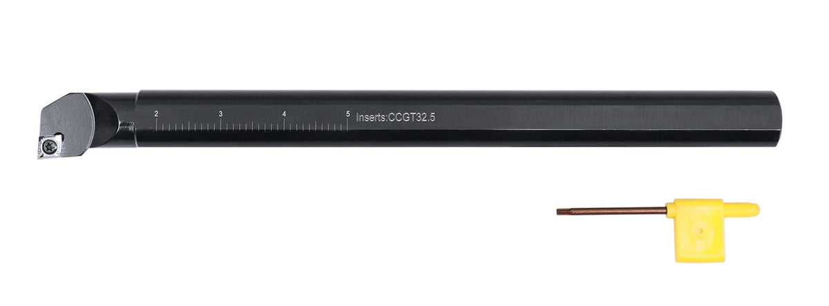 Barres d'alésage indexables RH SCLCR avec inserts pour couper l'aluminium, Clé incluse, y compris 1/2", 5/8", 3/4" & 1"