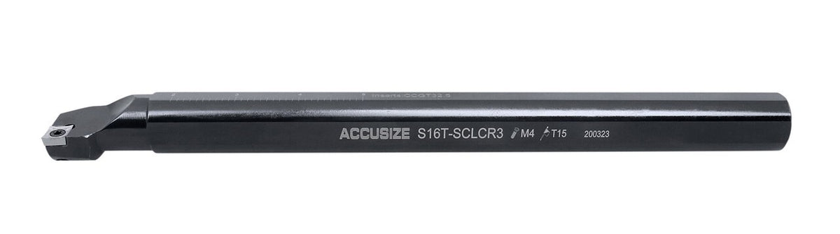 Barres d'alésage indexables RH SCLCR avec inserts pour couper l'aluminium, Clé incluse, y compris 1/2", 5/8", 3/4" & 1"