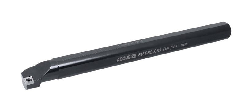 RH SCLCR Indexable Boring Bars with Inserts for Cutting Aluminum, Key included, Including 1/2", 5/8", 3/4" & 1"