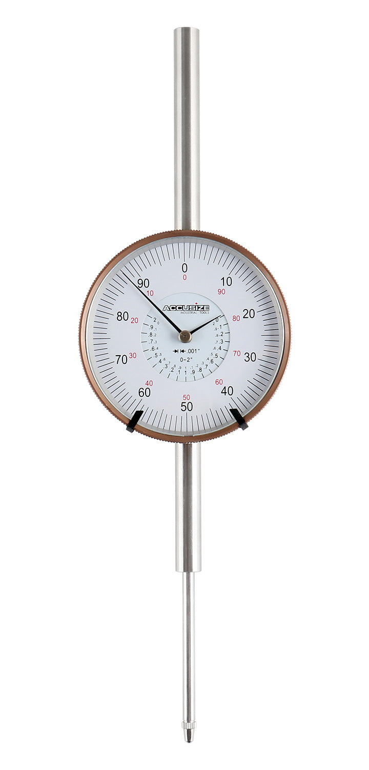 Agd2 Style 0-2'' by 0.001'' Dial Indicator with A 3'' Big Face, Lug Back, P900-S090