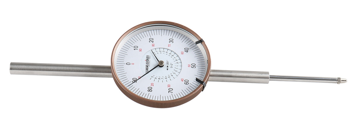 Agd2 Style 0-2'' by 0.001'' Dial Indicator with A 3'' Big Face, Lug Back, P900-S090