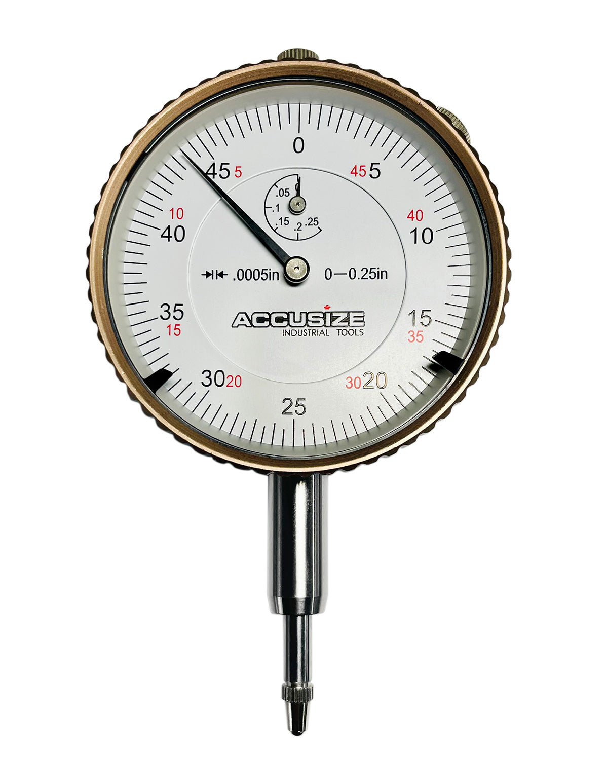 Agd2 Style 0-1/4'' by 0.0005'' Dial Indicator with Lug Back, P900-S098