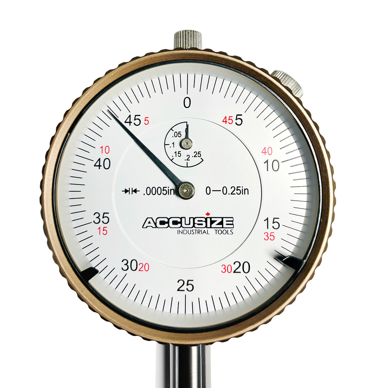 Agd2 Style 0-1/4'' by 0.0005'' Dial Indicator with Lug Back, P900-S098