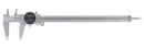 0-12'' by 0.001'' Black Face, Red Needle, Dial Caliper Stainless Steel in Fitted Box, P920-B212