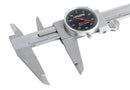 0-12'' by 0.001'' Black Face, Red Needle, Dial Caliper Stainless Steel in Fitted Box, P920-B212